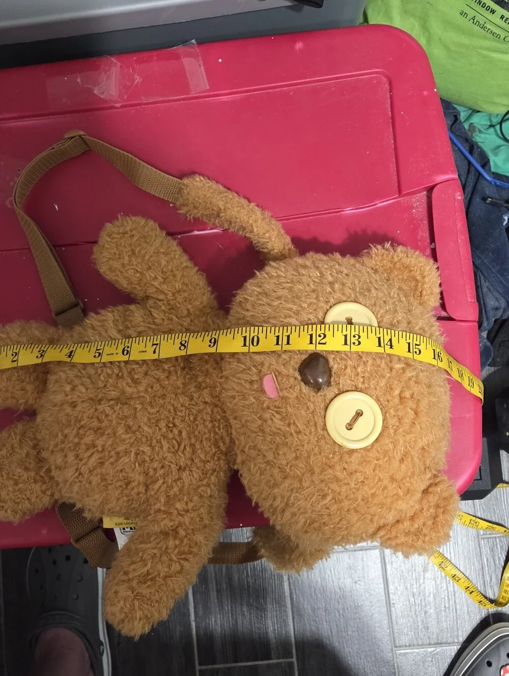 Universal Studios Tim Plush Teddy Bear Backback From The Minons